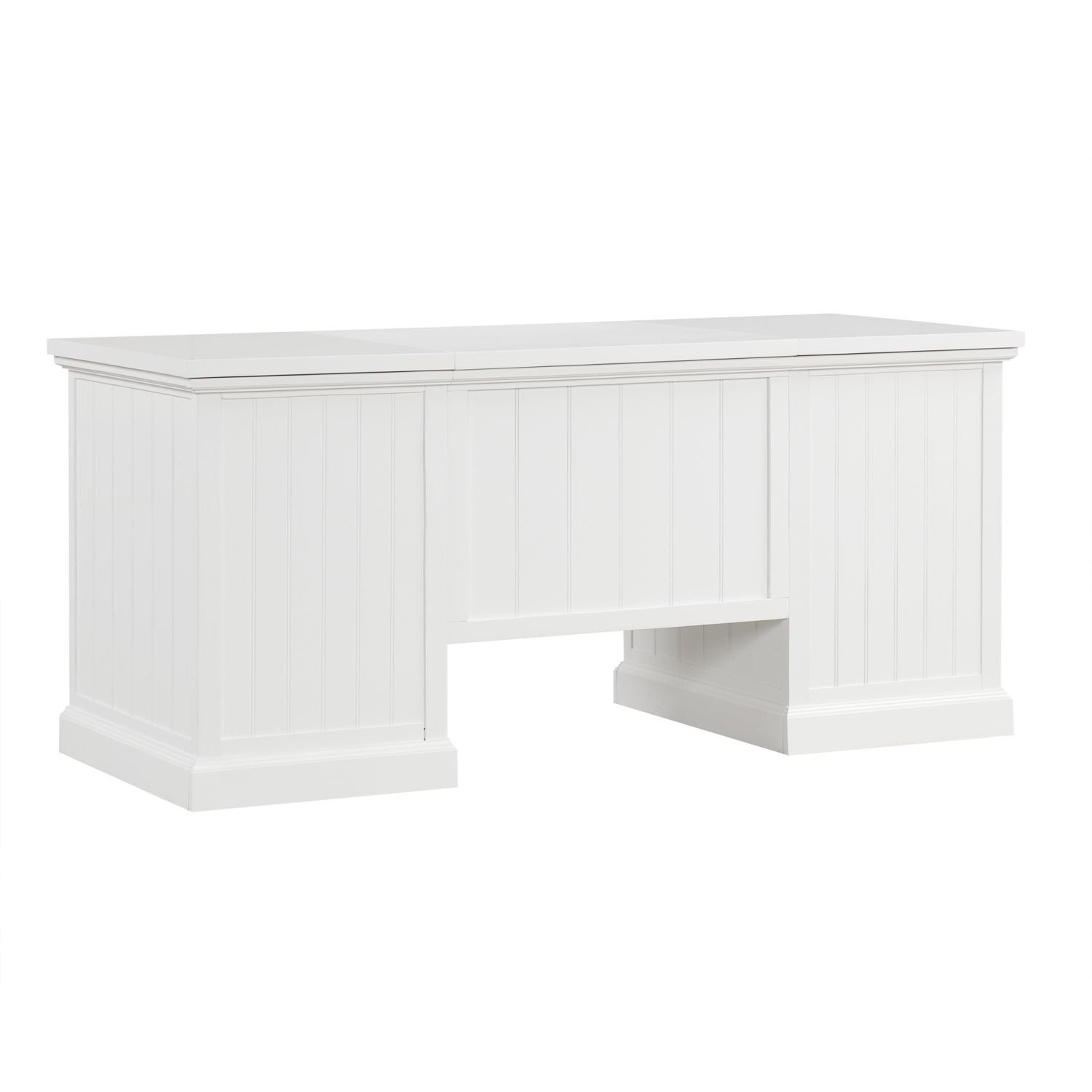 67''Modern Executive Desk,Computer Desk with 2 Storage Cabinet and 3 Drawers, Rectangle Home Office Desk with back ,Reading Desk,Writing Table,Workstation for Home Office,Living Room,study,White - Discount Msrp 