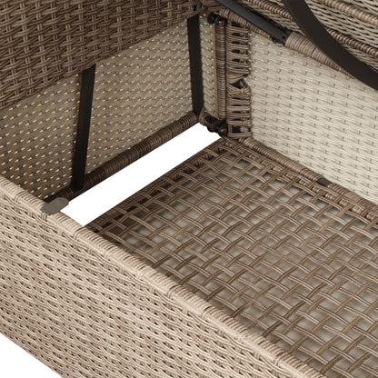 Patio Furniture Set; 4 Piece Outdoor Conversation Set All Weather Wicker Sectional Sofa with Ottoman and Cushions - Discount Msrp 