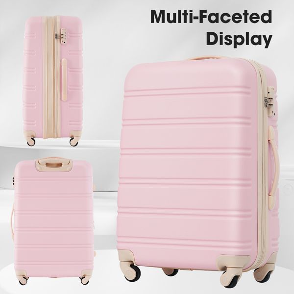 Hardshell Luggage Sets 4 pcs + Bag Spinner Suitcase with TSA Lock Lightweight-16"+20"+24"+28" Luggages - Discount Msrp 