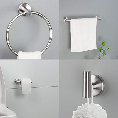 6 Piece Stainless Steel Bathroom Towel Rack Set Wall Mount RT - Discount Msrp 