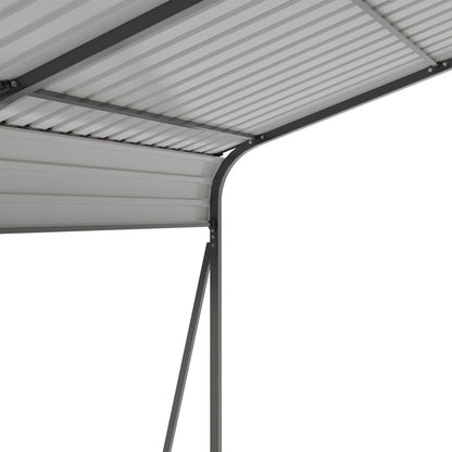 Campcraft 13 x 26.5 ft carport, 0.25mm thick, with protective film to prevent scratching, 2 pairs of adhesive gloves, 3 hooks, 12 expansion screws, 6 fixed iron pieces - Discount Msrp 