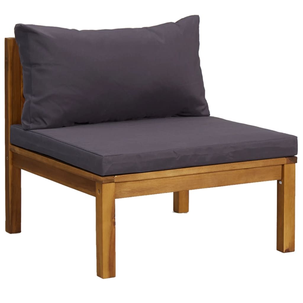 7 Piece Patio Lounge Set with Cushion Solid Acacia Wood - Discount Msrp 