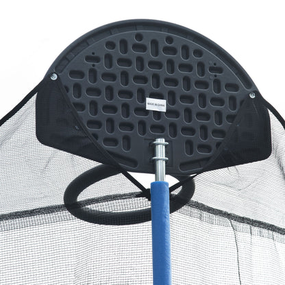 14FT Trampoline for Adults & Kids with Basketball Hoop, Outdoor Trampolines w/Ladder and Safety Enclosure Net for Kids and Adults - Discount Msrp 