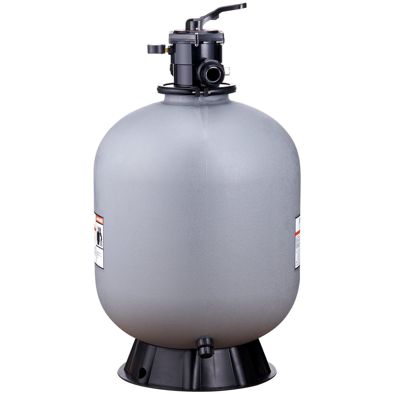 VEVOR Sand Filter, 24-inch, Up to 65 GPM Flow Rate, Above Inground Swimming Pool Sand Filter System with 7-Way Multi-Port Valve, Filter, Backwash, Rinse, Recirculate, Waste, Winter, Closed Functions - Discount Msrp 