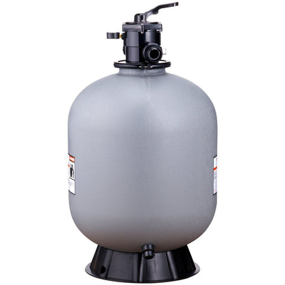 VEVOR Sand Filter, 24-inch, Up to 65 GPM Flow Rate, Above Inground Swimming Pool Sand Filter System with 7-Way Multi-Port Valve, Filter, Backwash, Rinse, Recirculate, Waste, Winter, Closed Functions - Discount Msrp 