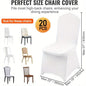 White folding chair covers - 20 elastic chair covers for wedding banquet decoration (white, 20) - Discount Msrp 