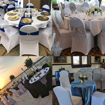 White folding chair covers - 20 elastic chair covers for wedding banquet decoration (white, 20) - Discount Msrp 