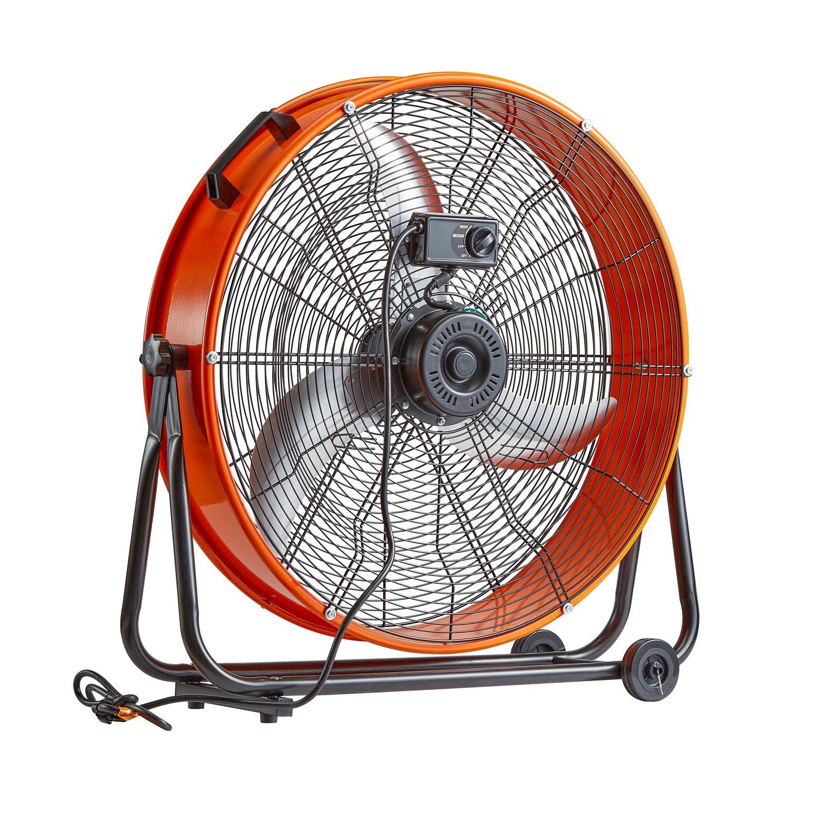 Drum Fan 24 Inch High Velocity Industrial Use 3-Speed 8600CFM for Warehouse - Discount Msrp 