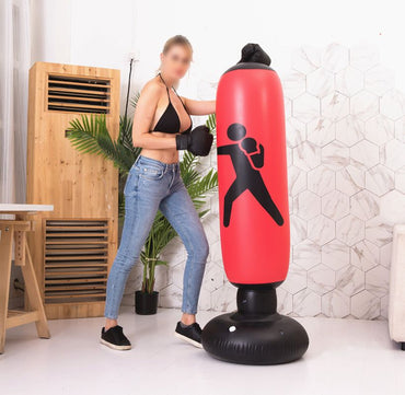 Free Standing Inflatable Punching Bag, Adults Teenage Fitness Sport Stress Relief Boxing Target, Heavy Training Bag - Discount Msrp 