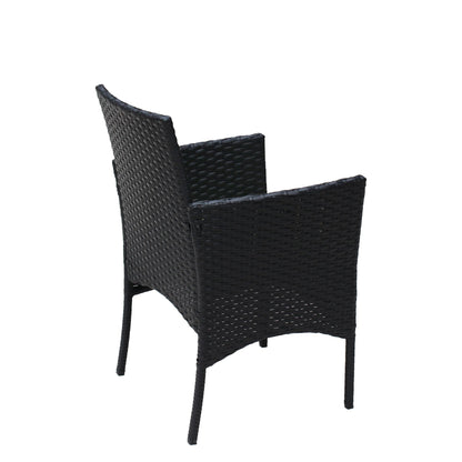 4 PC Rattan Patio Furniture Set Outdoor Patio Cushioned Seat Wicker Sofa - Discount Msrp 