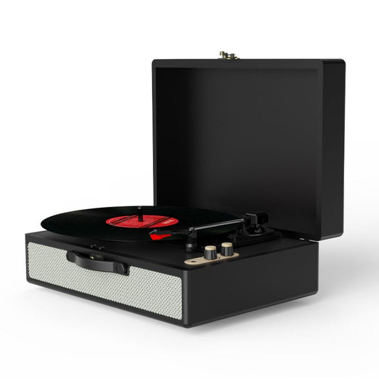 Portable Vinyl record player S350,with 2 Stereo Speakers, Wireless 3-Speed 33/45/78RPM, Support Headphone Jack/USB/AUX-IN/RCA-Out/Recording - Discount Msrp 