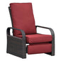 Outdoor Recliner Chair; Automatic Adjustable Wicker Lounge Recliner Chair with 5.12'' Thicken Cushion - Discount Msrp 