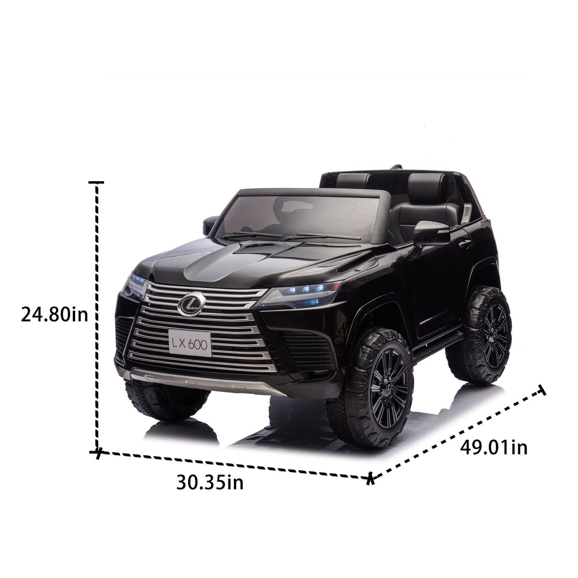 Licensed LEXUS LX600 24V Two-seater XXL Kids Ride On Car W/Parents Control,Seat width 20 inches,2WD,Four-wheel suspension,Bluetooth,MP3,Music,Power display,Speeds 1.86-3.11MPH For Kids. - Discount Msrp 