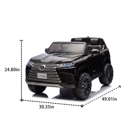 Licensed LEXUS LX600 24V Two-seater XXL Kids Ride On Car W/Parents Control,Seat width 20 inches,2WD,Four-wheel suspension,Bluetooth,MP3,Music,Power display,Speeds 1.86-3.11MPH For Kids. - Discount Msrp 