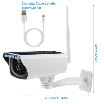 1080P Solar Powered WiFi IP Camera Two-Way Intercom Security Surveillance Camera - Discount Msrp 