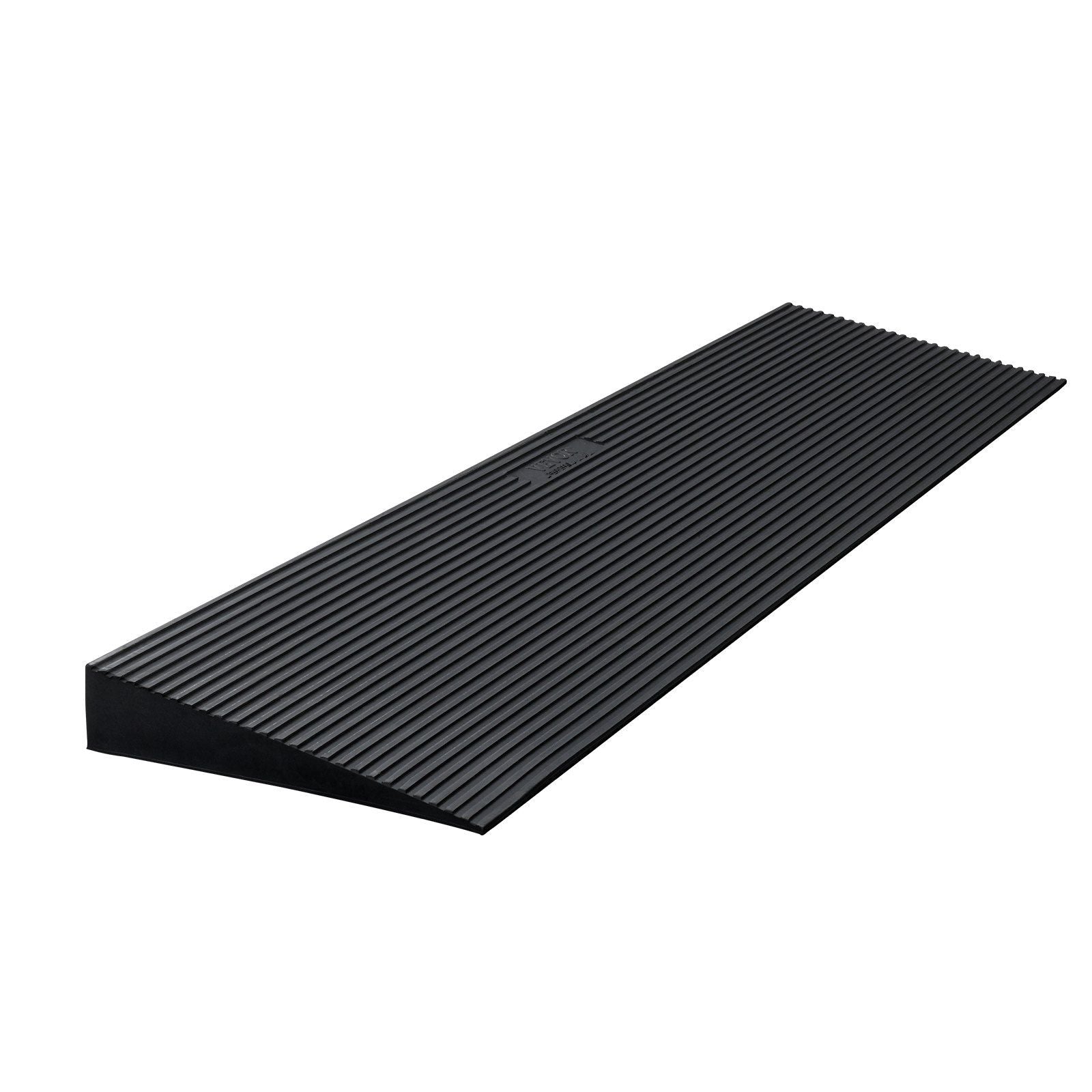 VEVOR Rise Cuttable Threshold Ramp for Sweeping Robot, 35.4" Wide Natural Rubber Wheelchair Ramp, Non-Slip Solid Rubber Ramp with Double-Sided Tape for Doorways, Driveways, Bathroom, Smooth Tile - Discount Msrp 