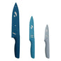 Mainstays 3-Piece Stainless Steel Knife Set – Color Blades with Ergonomic Soft Grip Handles - Discount Msrp 