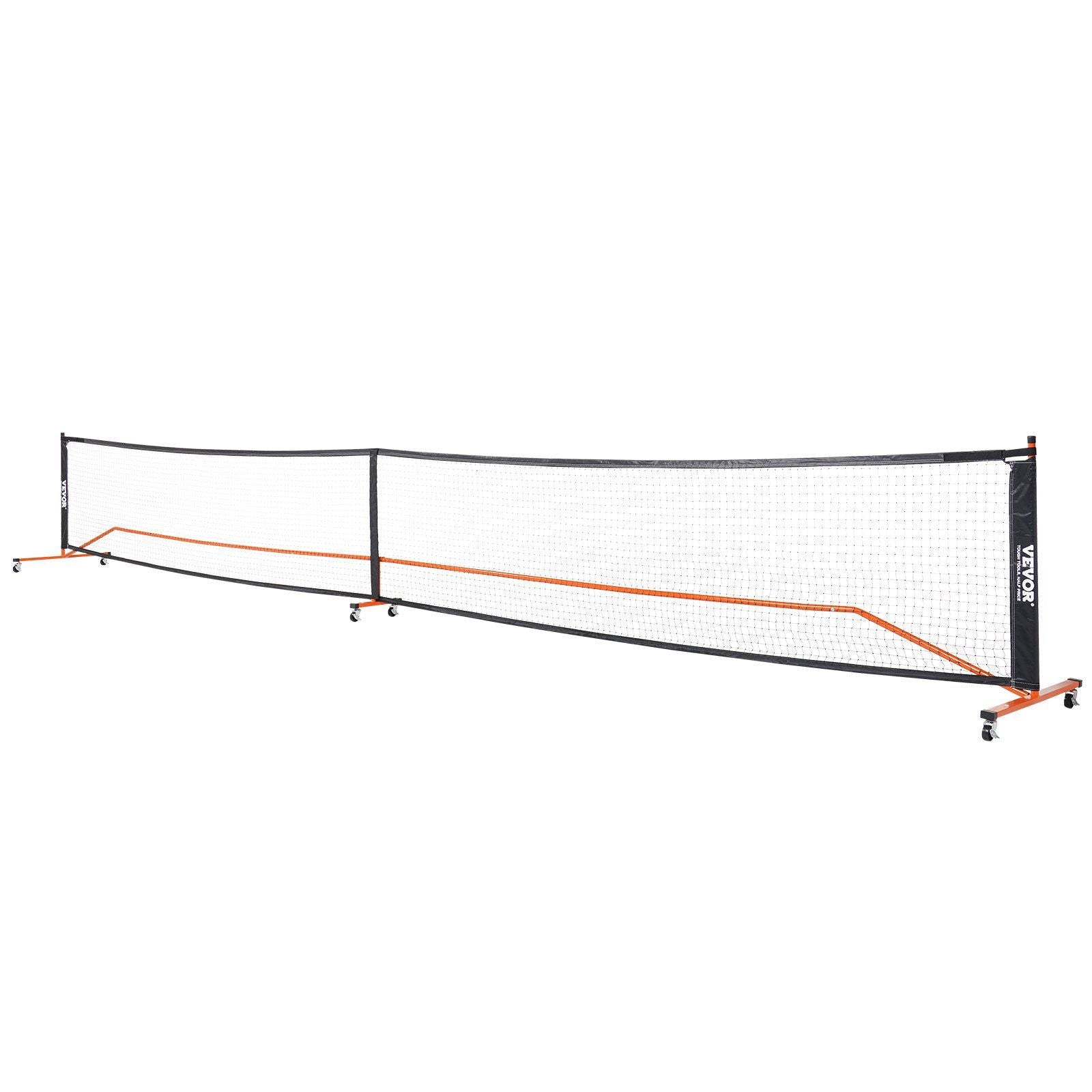 VEVOR Pickleball Net Set, 22FT Regulation Size Portable Pickleball System with Carrying Bag, Balls, and Wheels, Weather Resistant Steady Metal Frame & Strong PE Net, for Outdoor Backyard Driveway - Discount Msrp 