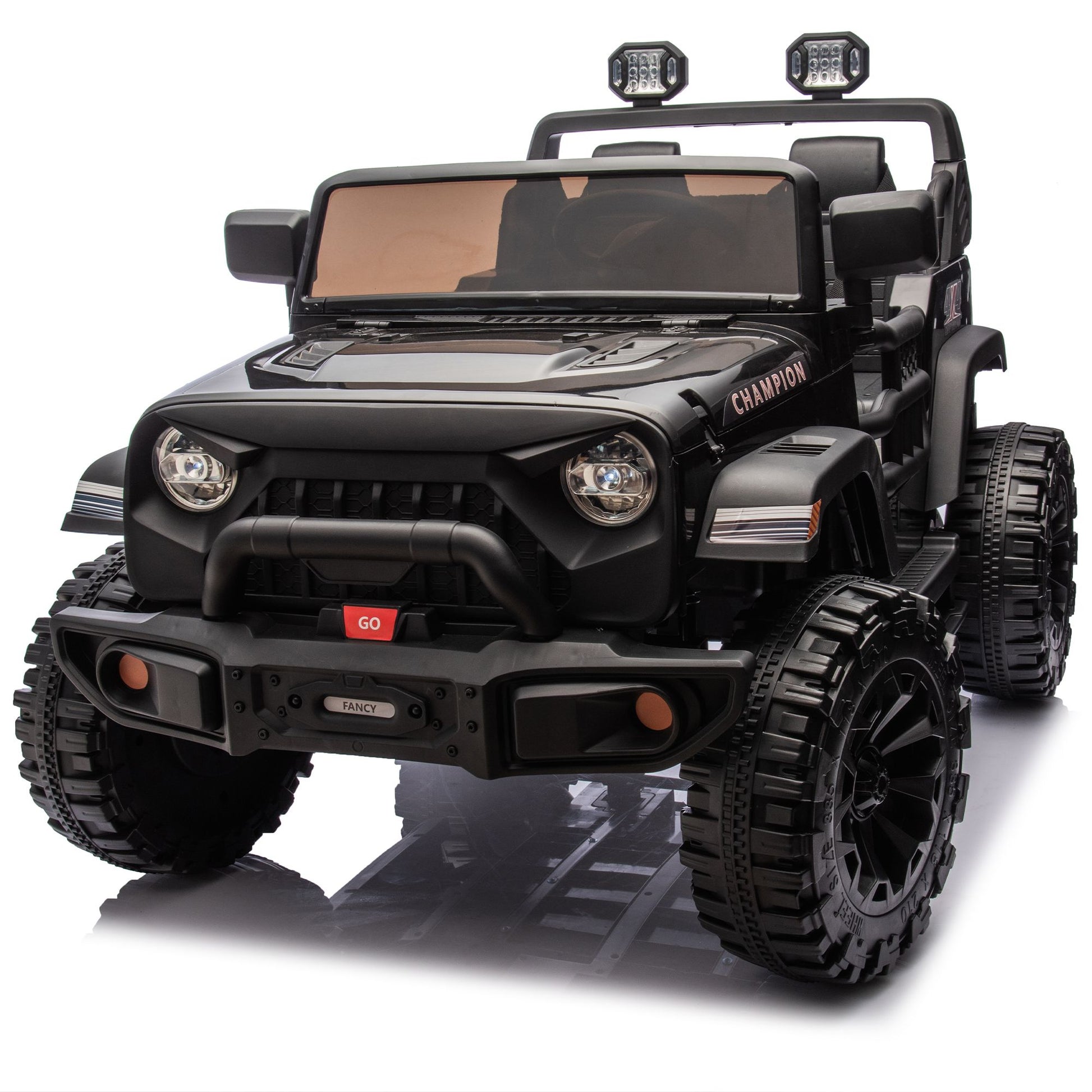 24V Two-seater Kids Ride On Electric Car W/parents control,Seat width 19.69in,400W motor,Four-wheel suspension,light&searchlight,USB,MP3,Bluetooth,Provide a speed of 1.86-4.35MPH for kids of 3+. - Discount Msrp 