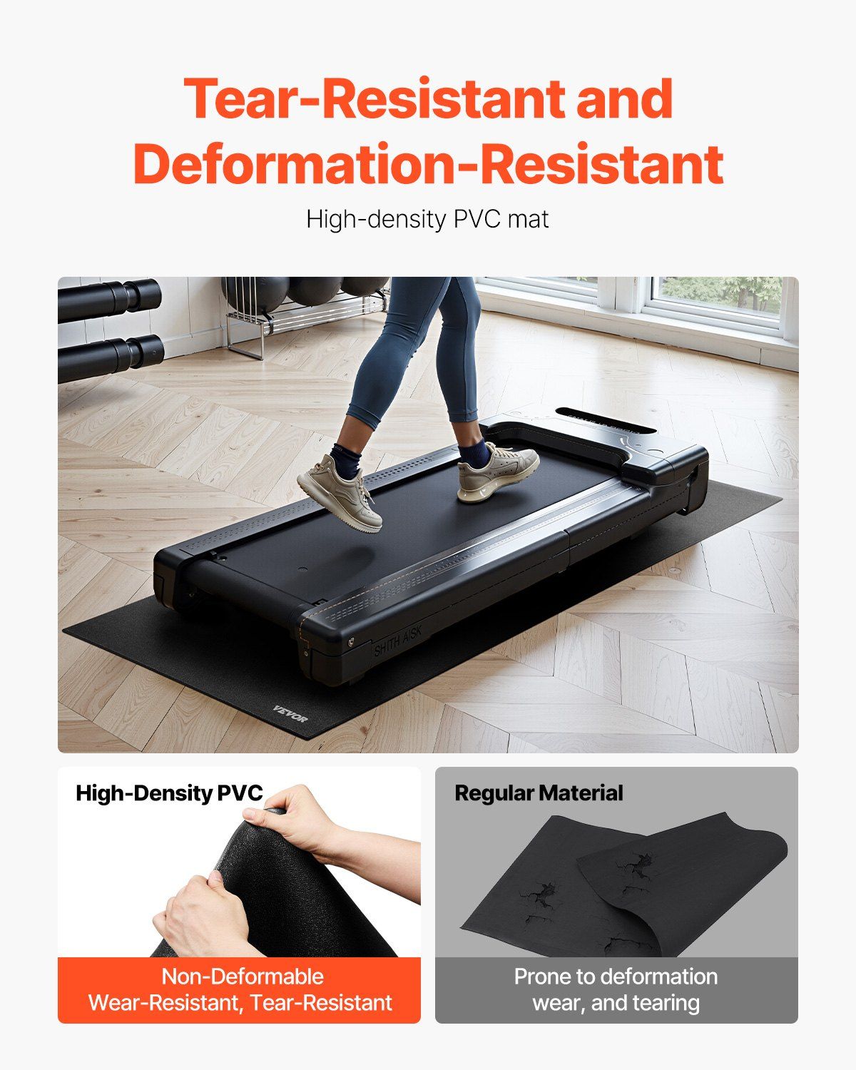 Treadmill Mat for Carpet Floor 1/4" Thick 36"x72" Exercise Equipment Mat - Discount Msrp 