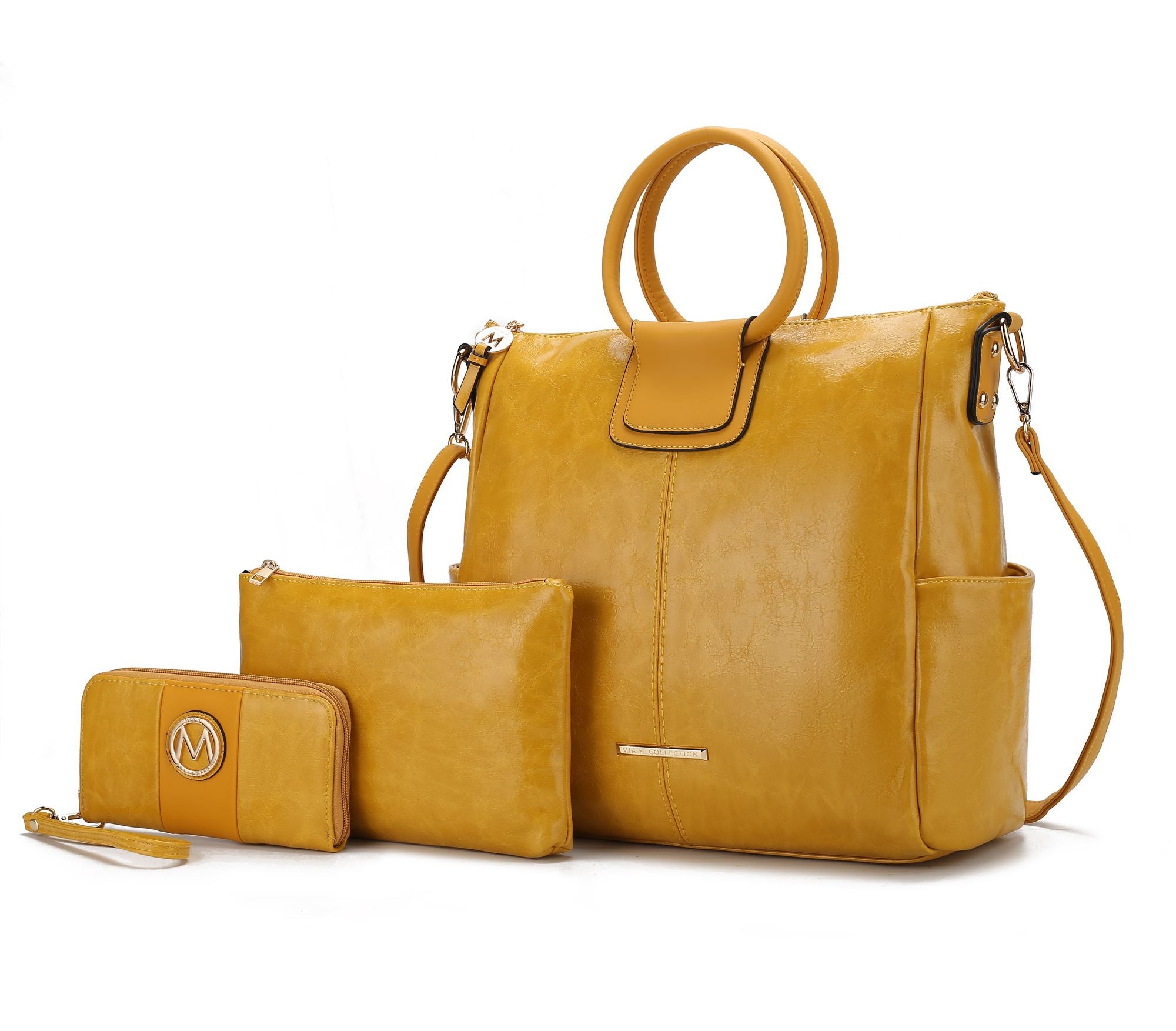 MKF Collection Zori Tote Handbag with Pouch and Wallet Vegan Leather Women by Mia k - Discount Msrp 