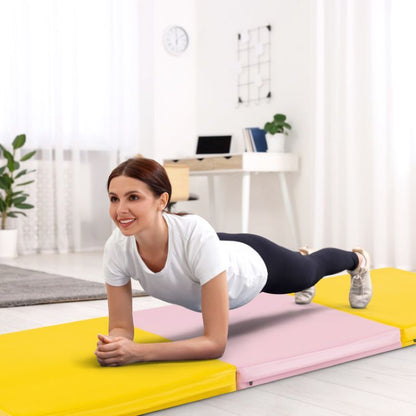 Portable Tri-Fold Gym Mat with Handles for Yoga - Discount Msrp 