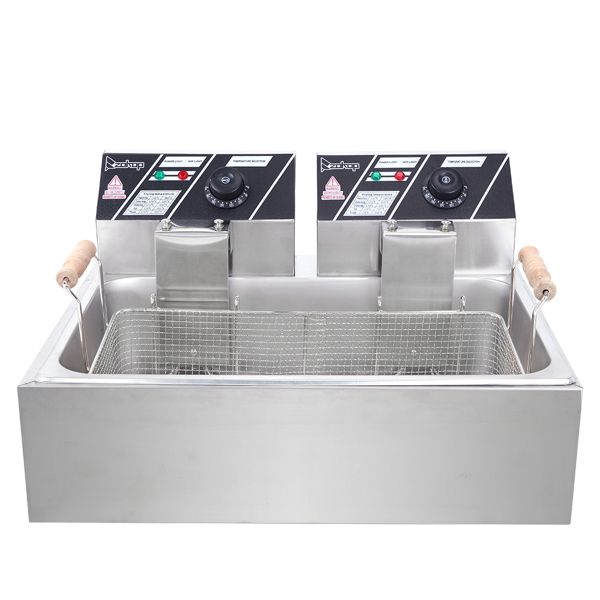 [Replace the old encoding 82308600]Eh83O 110V Oil Consumption 12.7Qt/12L Oil Pan Total Capacity 23.26Qt/22L Stainless Steel Large Single-Cylinder Electric Fryer 5000W Max - Discount Msrp 