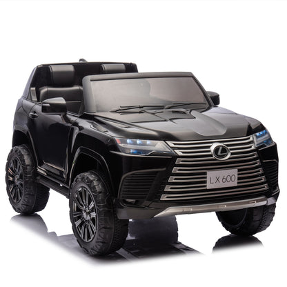 Licensed LEXUS LX600 24V Two-seater XXL Kids Ride On Car W/Parents Control,Seat width 20 inches,2WD,Four-wheel suspension,Bluetooth,MP3,Music,Power display,Speeds 1.86-3.11MPH For Kids. - Discount Msrp 