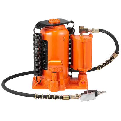 VEVOR Air Hydraulic Bottle Jack, 20 Ton/40000 LBS All Welded Bottle Jack, 10.4-19.7 inch Lifting Range, Manual Handle and Air Pump, for Car, Pickup, Truck, RV, Auto Repair, Industrial Engineering - Discount Msrp 