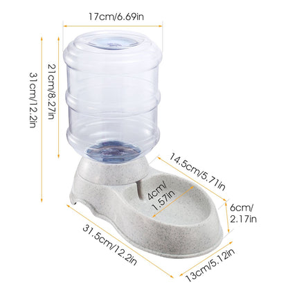 3.5L/1Gal Pet Water Dispenser Self-Dispensing Gravity Pets Water Feeder Automatic Pet Waterer Cat Dog - Discount Msrp 