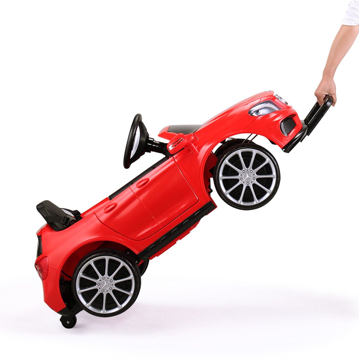 6V Licensed Electric Vehicle, Kid Ride on Car with Parental Remote Control ,MP3 Player Headlights Opening Doors for Children 3-8, Red - Discount Msrp 