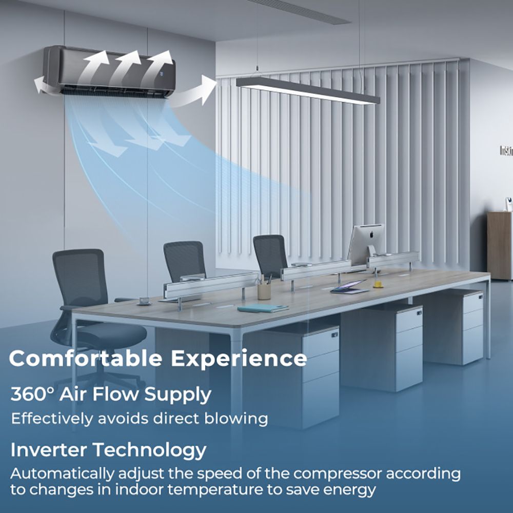 12000 BTU 21 SEER2 208-230V Wifi Enabled Mini Split Air Conditioner and Heater Gray - Discount Msrp 