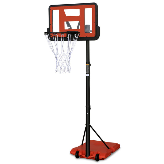 Use for Outdoor Height Adjustable 4.8 to 7.7ft Basketball Hoop 28 Inch Backboard Portable Basketball Goal System with Stable Base and Wheels - Discount Msrp 