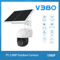 V380 P5 WiFi IP65 Waterproof Camera Outdoor Low Power Solar Ball Wireless Camera; 1080P HD IP Security Camera With Auto Tracking IR Night Vision Without TF/SD Card - Discount Msrp 