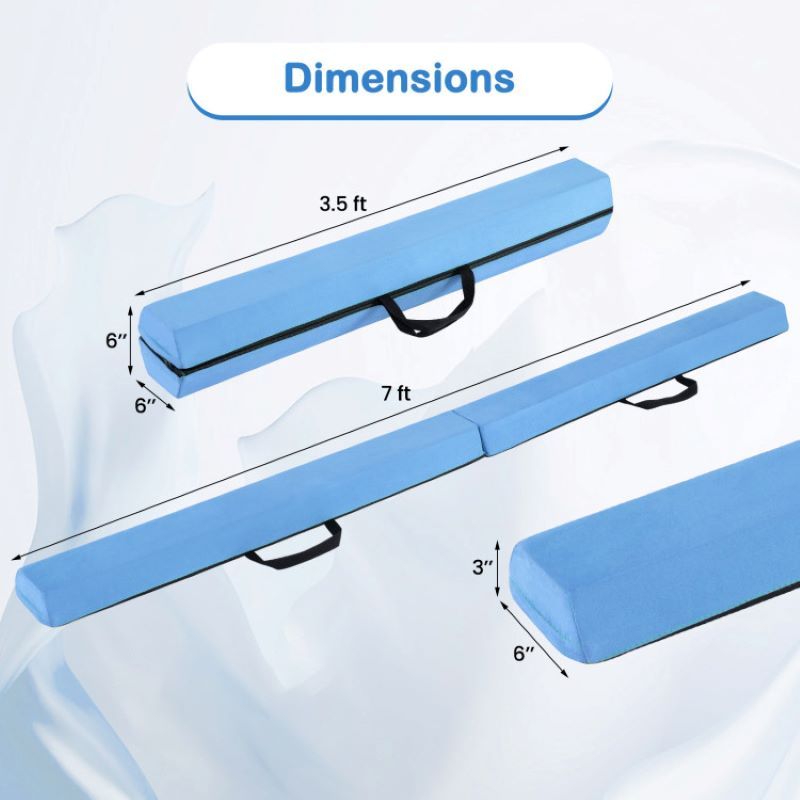Folding Balance Beam with Removable Suede Cover - Discount Msrp 