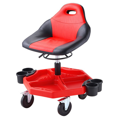 VEVOR Rolling Garage Stool 300LBS Adjustable Mechanic Work Shop Seat w/Casters - Discount Msrp 