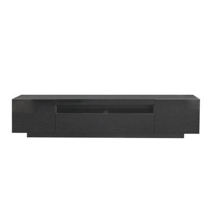 TV Cabinet Wholesale, Black TV Stand with Lights, Modern LED TV Cabinet with Storage Drawers, Living Room Entertainment Center Media - Discount Msrp 