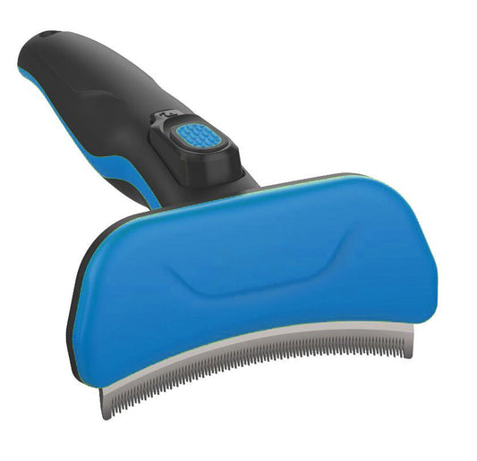Pet Life 'Fur-Guard' Easy Self-Cleaning Grooming Deshedder Pet Comb - Discount Msrp 