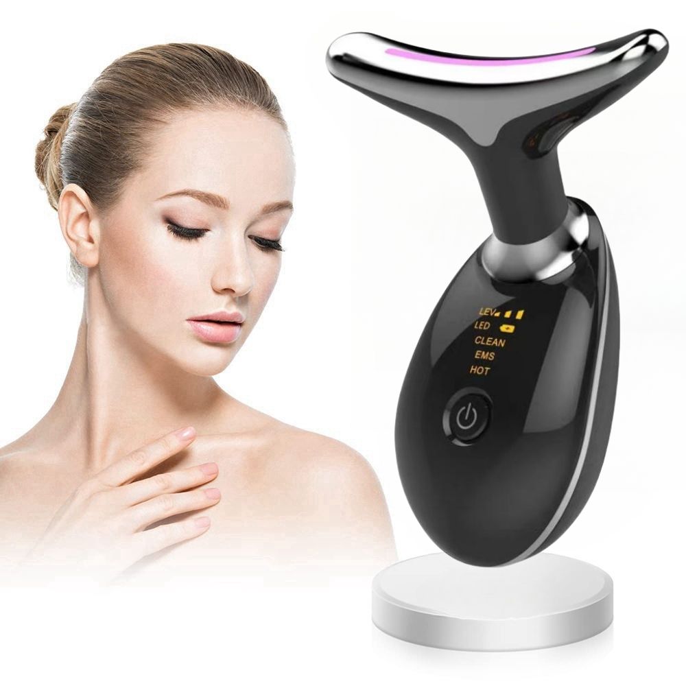 Face and Neck Massager 3 Colors EMS Beauty Device Lifting Tighten Facial Massagers Wrinkle Remover Reduce Double Chin Devices for Woman - Discount Msrp 