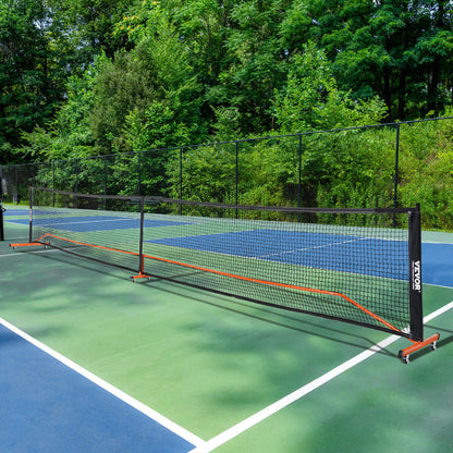 VEVOR Pickleball Net Set, 22FT Regulation Size Portable Pickleball System with Carrying Bag, Balls, and Wheels, Weather Resistant Steady Metal Frame & Strong PE Net, for Outdoor Backyard Driveway - Discount Msrp 