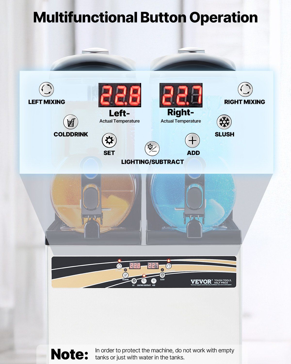 Commercial Slushy Machine 15Lx2 Tank Margarita Smoothie Frozen Drink Maker - Discount Msrp 
