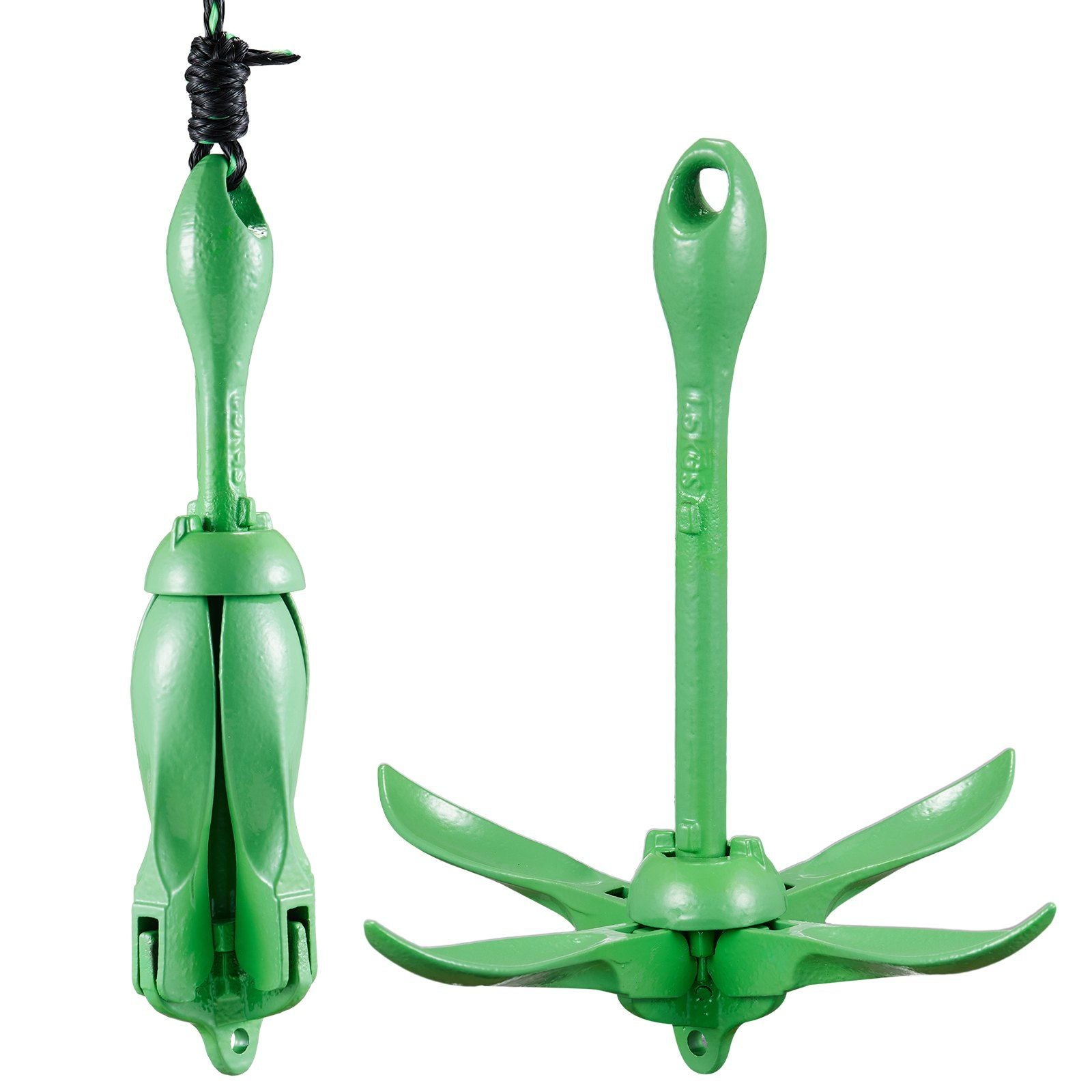 VEVOR Kayak Anchor Kit, 3.5 lb Paddle Board Anchor Kit with 26.2 ft/8 m Rope and Buoy, Folding Small Boat Anchor with Storage Bag and Snap Hook, Kayak Accessories for Kayaks, Small Boats, Canoes - Discount Msrp 