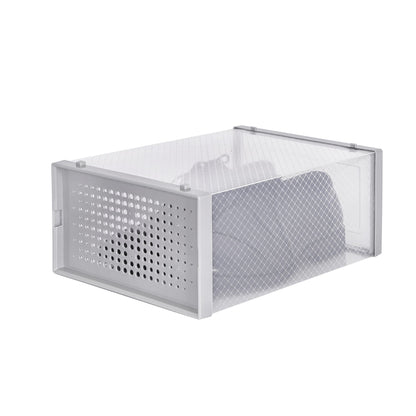 Set of 12 Stackable Clear Plastic Transparent Shoe Storage Box in Home - Discount Msrp 
