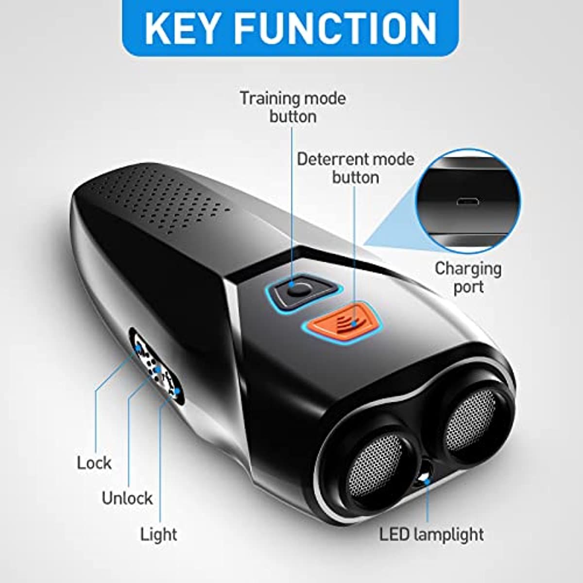 Dog Barking Control Devices Dual Sensor Anti Barking Device with Training/Deterrent Modes Dog Whistle to Stop Barking Ultrasonic Dog Barking Deterrent with LED Flashlight 25 FT Range Rechargeable - Discount Msrp 