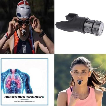 Breathing Trainer Lung Respirator Fitness Equipment - Adjustable Resistance For Respiratory Muscle Training, Reduce Shortness Of Breath - Discount Msrp 