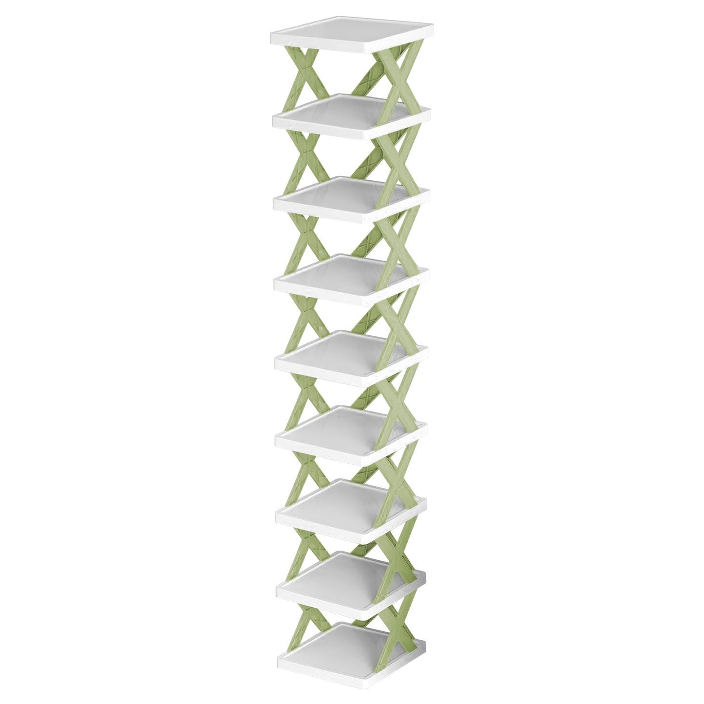9Tier Narrow Entryway Shoe Rack Plastic Vertical Shoe Organizer Space Saving Free Standing Shoes Storage Shelf Closet Hallway - Discount Msrp 