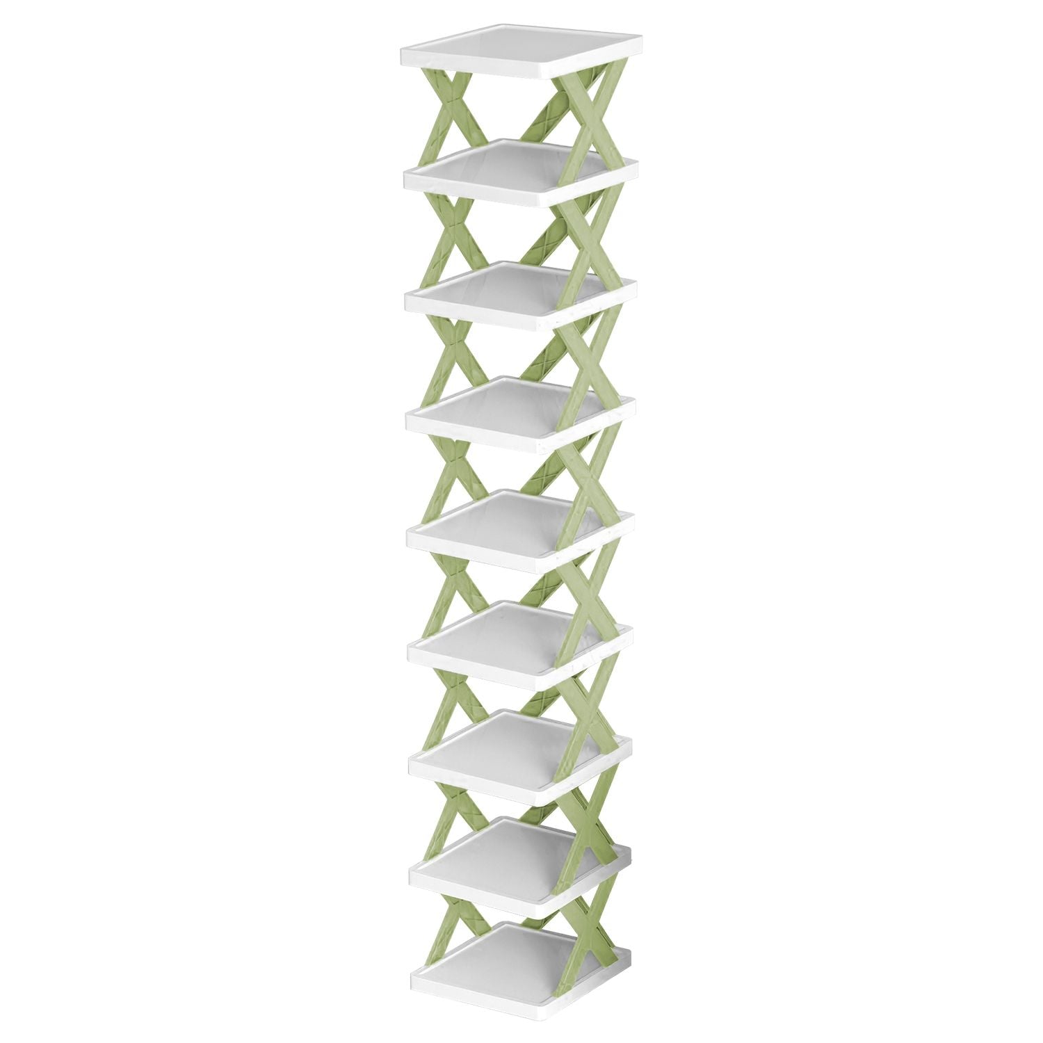 9Tier Narrow Entryway Shoe Rack Plastic Vertical Shoe Organizer Space Saving Free Standing Shoes Storage Shelf Closet Hallway - Discount Msrp 