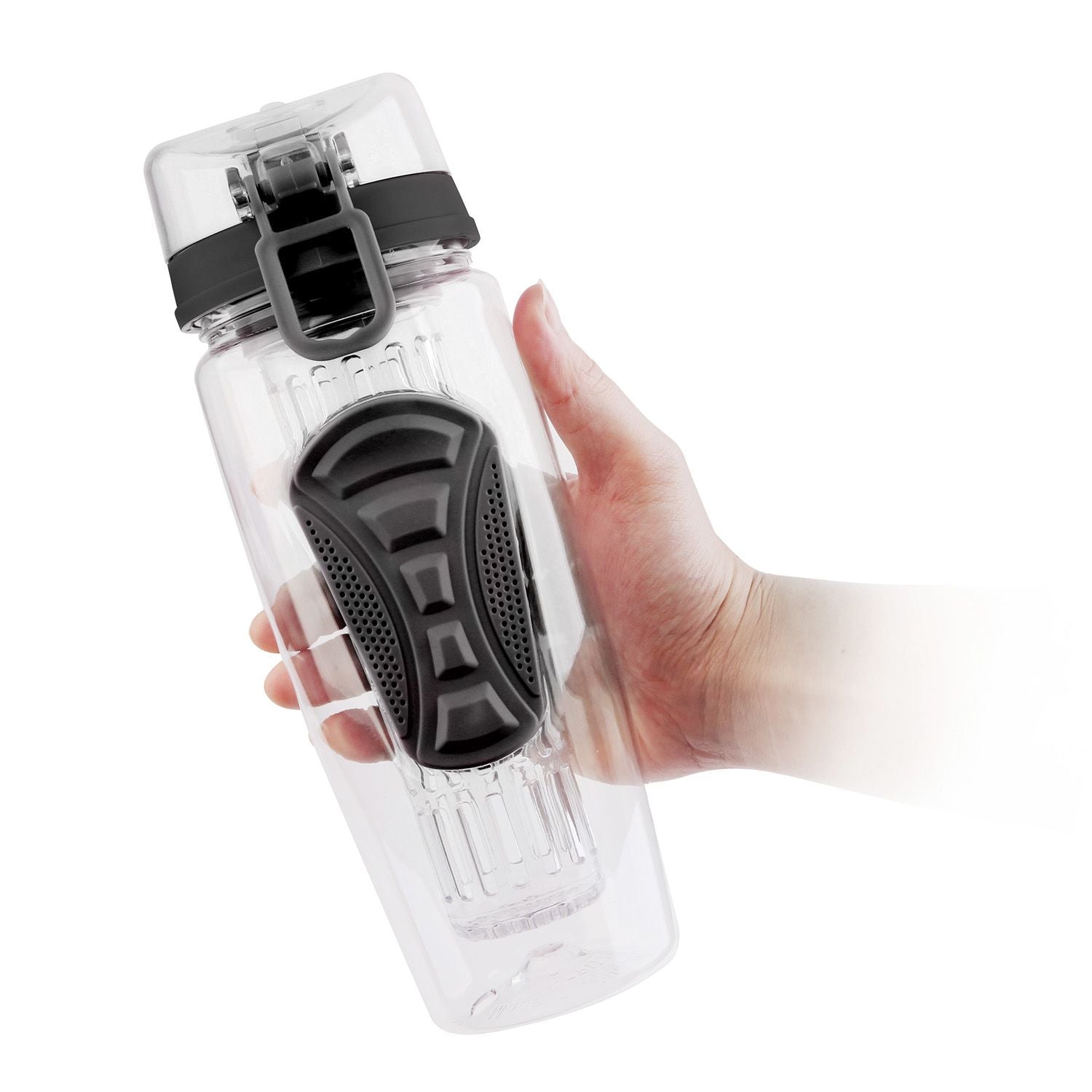 Fruit Infuser Water Bottle 32OZ Juice Shaker Sport w/ Flip Top Lid Anti-Slip Grips For Office Home Sport Running Walking Hiking - Discount Msrp 