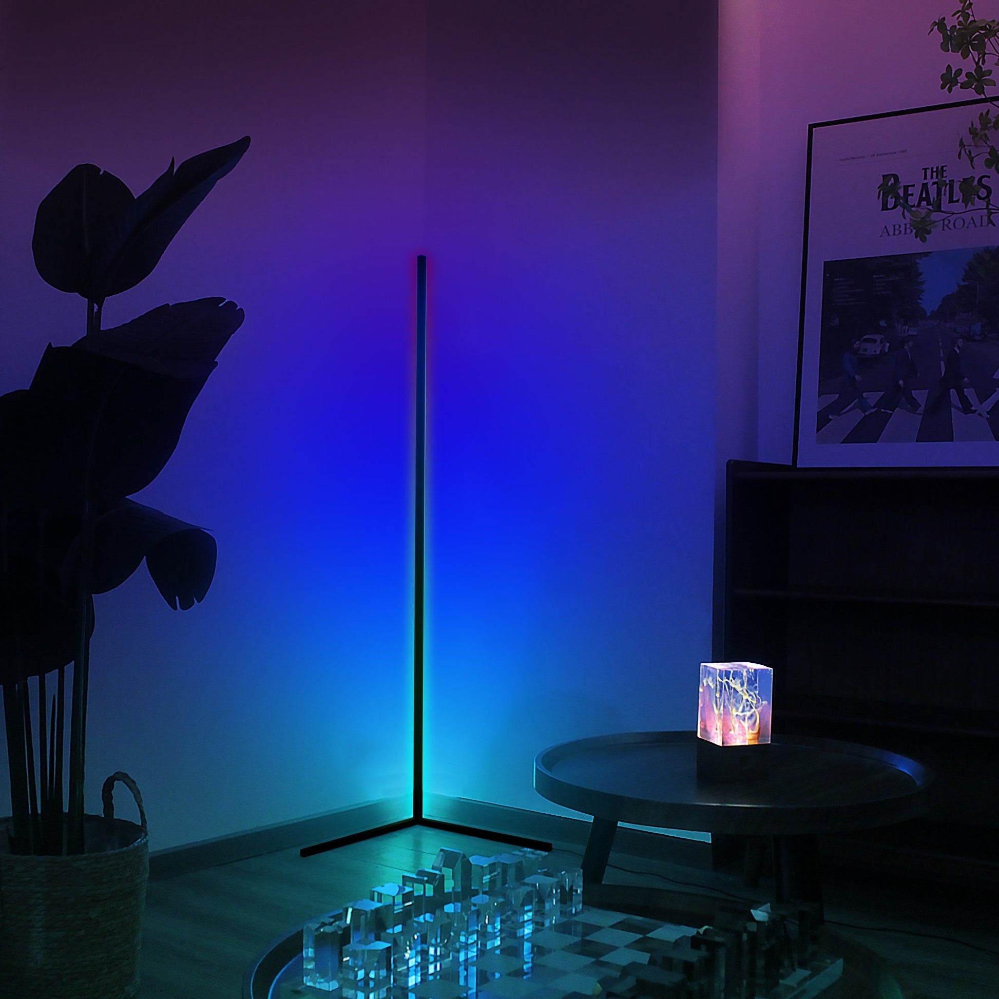 RGBCW Corner Floor Lamp, Minimalist Style Floor Lamp, Bedside Lamp, Reading stading Lamp, Ambient night lights - Discount Msrp 