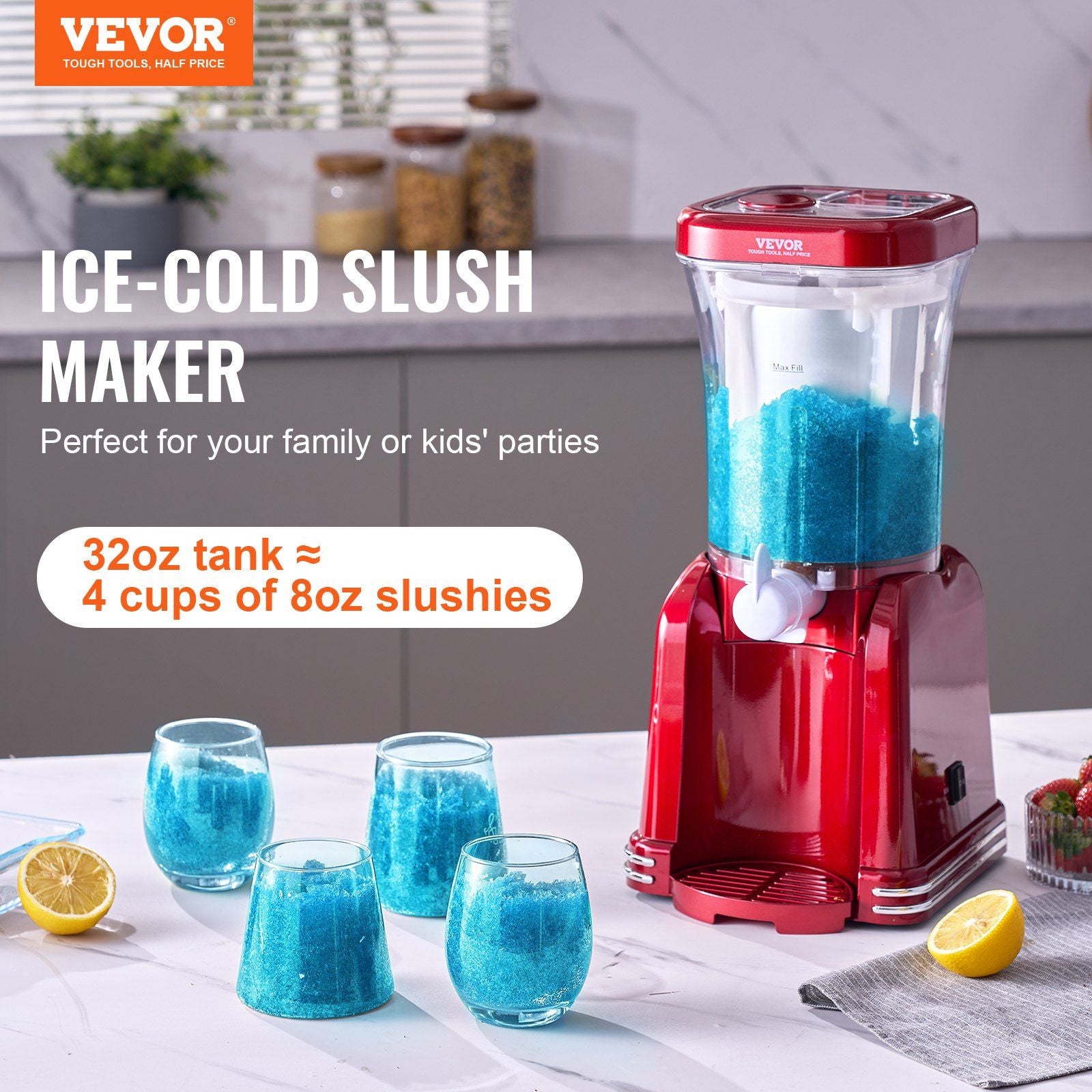 Slushy Machine for Home Margarita Slush Maker 32oz Smoothie Frozen Drink Maker - Discount Msrp 